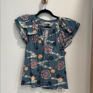 Floral Blue Top by Ulla Johnson